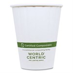 12oz Double Wall Paper Hot Cups, White, 1,000/ct