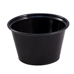 4oz Plastic Portion Cups Black Empress 2500/cs