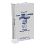 Lids for Foam Cups and Containers, Fits 32 oz/44 oz Hot Cups, Plastic, Translucent, 500/Carton