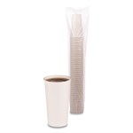 20oz Paper Hot Cups, White, 50 Cups/Sleeve, 12 Sleeves/ct