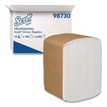 Full-Fold Dispenser Napkins, 1-Ply, 12 x 17, White, 400/Pack, 15 Packs/Carton