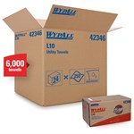 Wypall Paper Utility Wipes 1 Ply, White, 9" x 10.25 24/CS/250