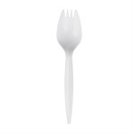 PP Spork Bulk Pack, White, Medium Weight, Prime Source 1000/cs