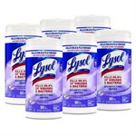 Disinfecting Wipes, 1-Ply, 7 x 7.25, Early Morning Breeze, White, 80 Wipes/Canister, 6 Canisters/Carton