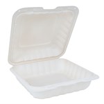 EcoSystems MFPP 1-Compartment Hinge Container, White, 9" x 9 150/CS