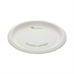 Earthchoice Pressware Compostable Dinnerware, Plate, 9" Dia, White, 450/carton
