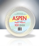 Aspen Coated Paper Plates 9""   White 10 / 100 cs