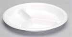 Genpak Celebrity 10.25"" White 3-compt Plate Non Laminated Foam 4 / 125 cs