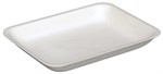 Pactiv Polysytrene 8H Foam Heavy Supermarket Meat Tray, White, 10.58" x 8.33" x 1.18 400/CS