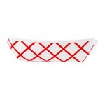 Jovials #25 Clay Coated Paper Food Tray, Red, 1/4 lb, 1/CS/1000 4/250/CS