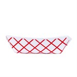 Jovials #50 Clay Coated Paper Food Tray, Red, 1/2 lb, 1/CS/1000 4/250/CS
