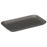 2S Cryovac EPS Foam Tray, Charcoal, 8.25" x 5.75" x 0.63" 500/CS