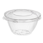 32oz Safe-T-Fresh PETE Bowl with Dome Lid, Tamper Evident, Clear, 150/cs