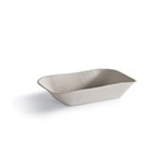 Chinet Just #300 Food Tray 9""x7"" Pulp 500 / cs