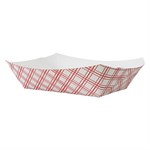 Empress 2 1/2lb Red Plaid Food Tray PFAS Free                2 / 250 cs