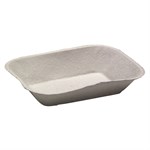 Pactiv #300 Natural Pulpex Food Tray 9-1/8x6-7/8x1-3/4 460 / cs