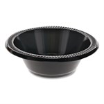 Prairieware Impact Plastic Dinnerware, Bowl, 12 oz, 5" dia, Black, 1,000/Carton