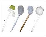 ABCO 15 1/2" Poly Toilet Bowl Brush White 17" PP Handle and Bristle 12 / cs