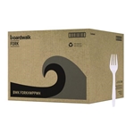 Heavyweight Boardwalk Polypropylene Cutlery, Fork, White, 1000/cs