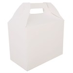 Southern Champion 8 7/8" x 5" x 6 3/4" White Barn Take-Out Lunch / Chicken Box with Handle 10 lb. - 150/Case
