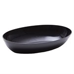OVAL BOWL PLASTIC 1-QT BLACK (Luau Bowl) 50/CS