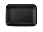 Prime Source Polystyrene 2 PS Foam Meat Tray, Black, 8.25" x 5.75" x 1 4/125CS