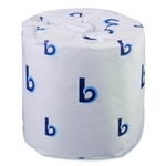 4x3 BOARDWALK 2-Ply Toilet Tissue, Standard, Septic Safe, White, 500 Sheets/Roll, 96/cs