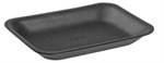 Prime Source #4P PS Foam Meat Tray, Heavy Duty, Black, 9.25" x 7.25" x 1.13 4/100CS