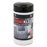 PhoneKleen Wet Wipes, Cloth, 5 x 5, 50/Tub