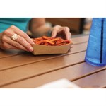 #100 Eco-Tray 1 Lb SBS Kraft Food Tray 4/250