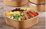 Pk27024D300 Paper 6.66X6.66 Kraft 24Oz Square Bowl 300/CS