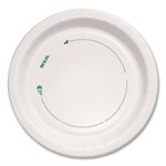 Compostable Paper Dinnerware, ProPlanet Seal, Plate, 8.5" dia, White, 500/Carton