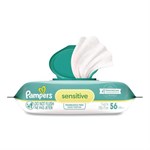 Sensitive Baby Wipes, 1-Ply, 6.8 x 7,  Unscented, White, 56/Pack