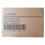 Wrapped PP Knives, Black, Heavy Weight, 1 Color, Marcos Custom, 1/CS/1000