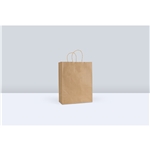 60# IBS Reddi-2-Go Twist Handle Paper Bag 10x5x13 Kraft 250/cs