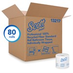 Kimberly Clark Scott Standard Roll Bathroom Tissue White 4.1"" x 4.0"" 473 SHTS 100% RF 80 / cs