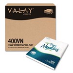 Valay Airlaid Flat Dinner Napkin, 1-Ply, 15.75 x 15.75, White, 100/Pack, 10 Packs/Carton