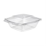 PETE Clamshell Pagoda Bowl Hinged Lid, Clear, 32 oz 1/CS/168
