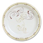 Symphony Paper Dinnerware, ProPlanet Seal, Mediumweight Plate, 8.5" dia, Tan, 125/Pack, 4 Packs/Carton