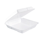 9.25x9.5x3 Dart Foam Hinged Lid Containers, 200/ct