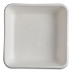 Vanguard Worldview Renewable and Compostable Sugarcane Take-Out Containers, 36 oz, 8 x 8 x 2, White, Sugarcane, 200/Carton