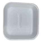 5.38x5.38x1.07 GEN Meat Trays, #1, White, 500/ct