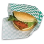 12x12 Sandwich Wrap Green Check Sandwich Wrap 5000/cs