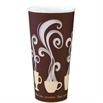 24oz Thermoguard Hot Cup DW Steam Stock PRT WHT 1,000/ct