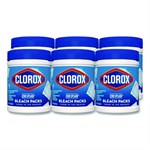 Zero Splash Bleach Packs, Regular Scent, 12 Packs/Canister, 6 Canisters/Carton