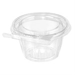 8 Oz 4.37 x 4.43 x 2.43" Tear Strip Clamshell Container 1/CS/272