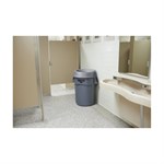 Funnel Top Lid Fits Brute 32 Gal Container, Gray 1/EA