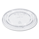 16-24oz SOLO Pete Flat Straw-Slot Cold Cup Lids, Clear, 100/pack, 10 Packs/ct