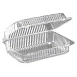 Essentials SureLock PET Rectangular Clamshell Container, Clear, 75 oz, 9.38" x 6.75" x 2.94 276/CS