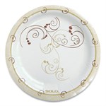 Symphony Paper Dinnerware, Mediumweight Plate, 6" Dia, Tan, 125/pack